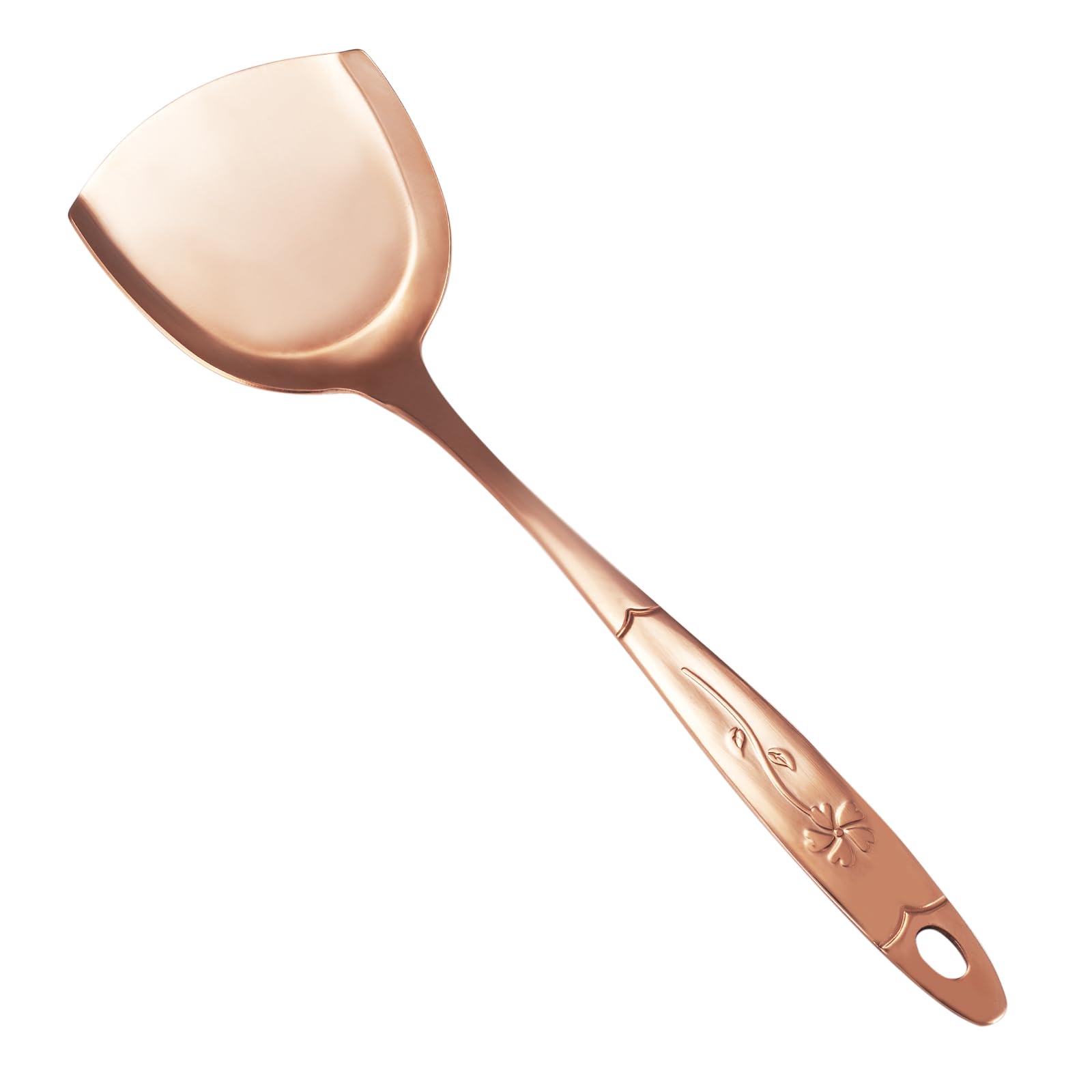 Spatule en cuivre pur épais, ustensile traditionnel haut de gamme pour la cuisine