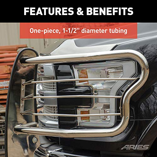 Aries 3066-2 1-1/2-Inch Polished Stainless Steel Grille Guard, No-Drill, Select Ford F-150 #TOP6