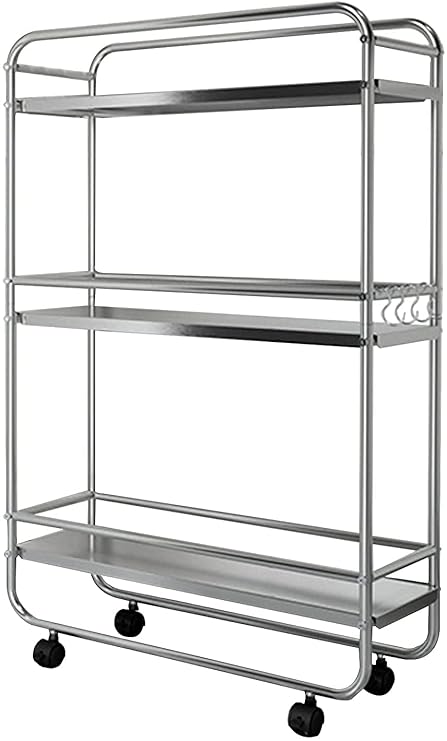 Indian Decor 55752 Stainless Steel Detachable Catering Trolley Serving Trolley Clearing Trolley Kitchen Cart, Ideal for Hotels, Restaurants and Care Homes