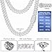Ucciyo 25MM Cuban Link Chain for Men Thick Iced Out Chain 18K Gold Plated 5A+ Zicron Cuban Necklace Silver Iced Out Miami Necklace Bling Luxury Jewelry 18inch