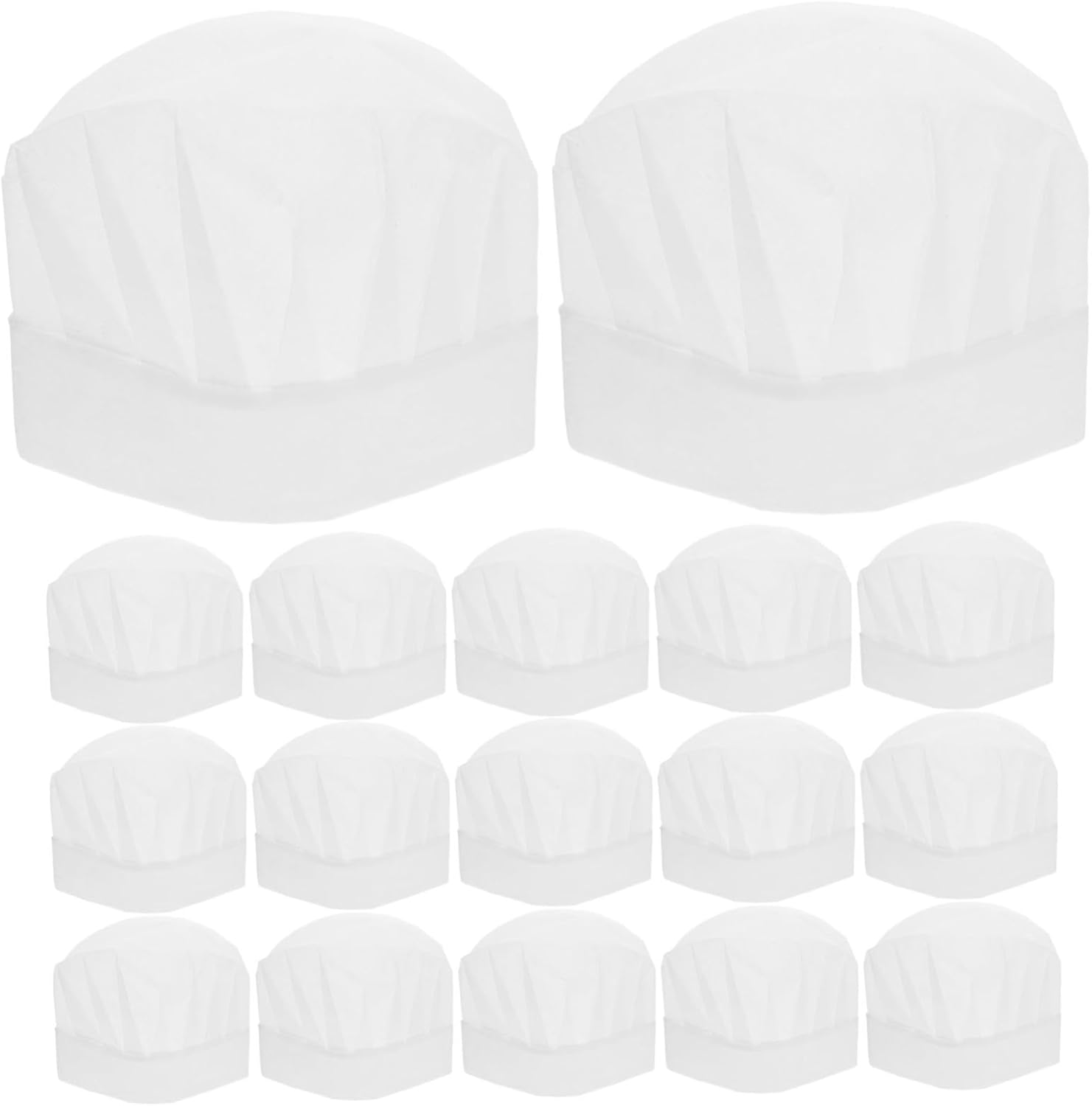 NOLITOY 200pcs Boys and Girls Disposable Chef Hats Lightweight Non-Woven Caps for Cooking Baking Party Activities Comfortable Skin-Friendly Headgear for Boys Girls