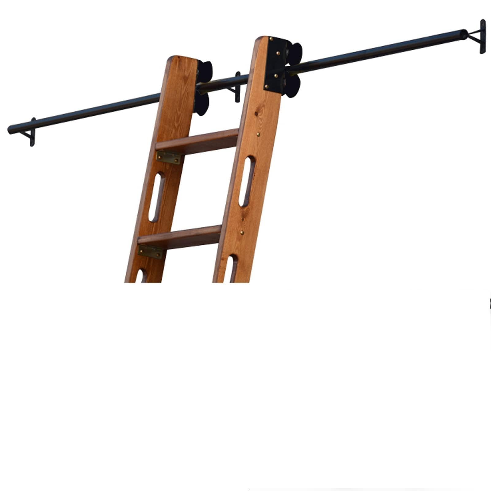 Kit quincaillerie rail coulissant haut de gamme pour échelle en bois et placard