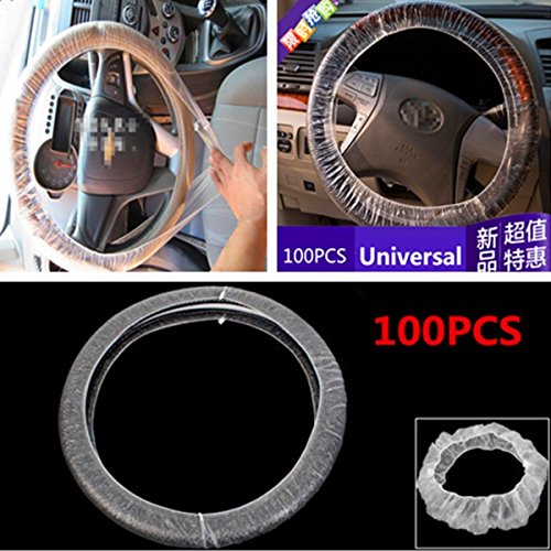 Conjunto (100 piezas) funda para volante de coche para Universal tapas de plástico desechables Cover