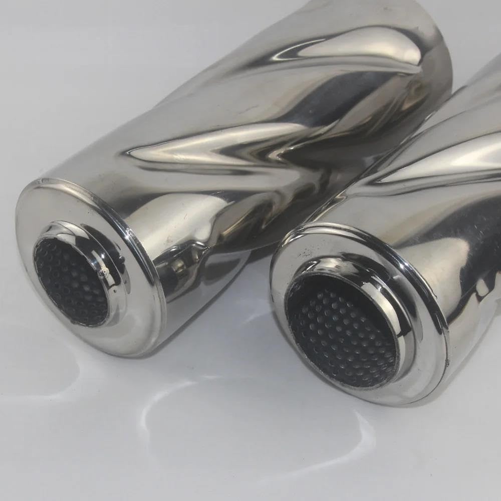 Escape Tubo De Silenciador Tubo De Escape Universal Modificado Acero Inoxidable Con Silenciador En Espiral Para Coche El Tambor Tail Pipe TuberíA De Escape(63mm)