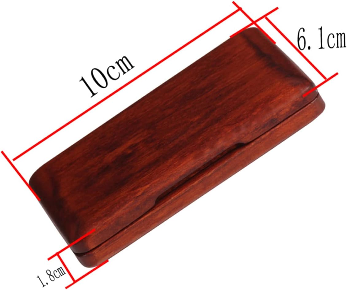 VICASKY 2pcs Box Magnetic Closure Reed Case for Clarinet Saxophone Walnut Wood Portable