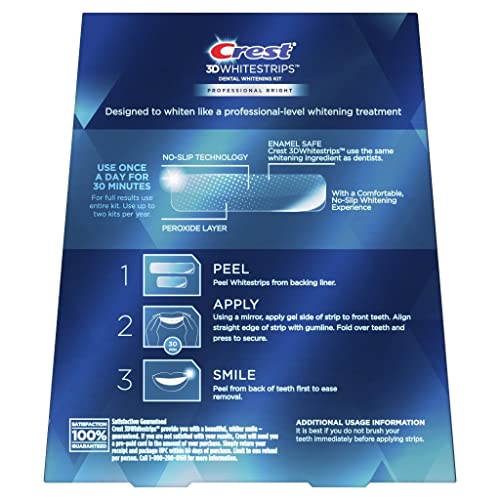 Image of Crest 3D Whitestrips Professional Bright Levels 12 Teeth Whitening Kit, 18 Treatments, 1, 36.0 Count