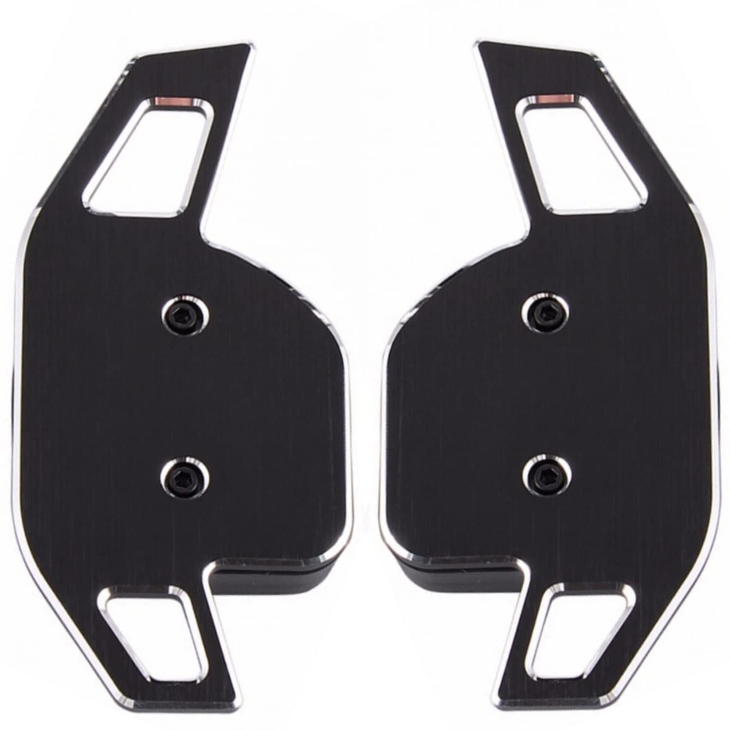 Overdrive-Racing Schaltwippen Verlängerung Kompatibel mit Audi A3 S3 RS3 A4 S4 A5 S5 RS5 A6 S6 RS6 A8 S8 R8 Q5 Q7 TT S RS DSG S-Tronic Typ-B Alu Schwarz Shift Paddles Shifter Extensions Lenkrad
