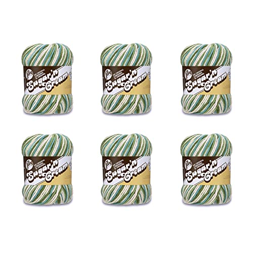 Image of Lily Sugar'N Cream Super Size Emerald Isle Yarn - 6 Pack of 85g /3oz - Cotton - 4 Medium (Worsted) - 150 Yards - Knitting /Crochet