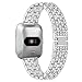 Oitom Bling Bands Compatible with FIT BIT Versa/Versa Lite Woman Ladies Diamond Dressing Jewelry Replacement Strap Wristband Links Accessory Bracelet(Silver)