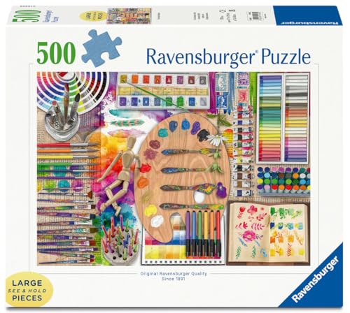 Puzzle 500 pièces : La palette de 'artiste Ravensburger France