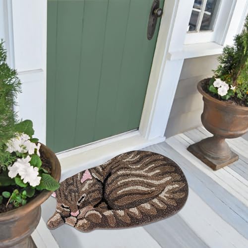 Tapete decorativo con diseño de gato durmiendo 32.5x17 in miniatura 6