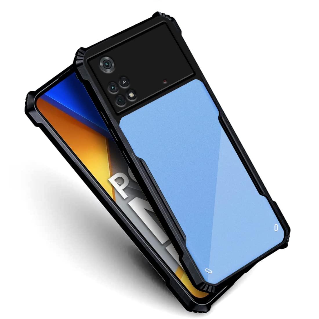 Fashionury Shockproof Crystal Clear Poco M4 Pro 4G Back Cover Case | 360 Degree Protection | Protective Design | Transparent Back Cover Case for Poco M4 Pro 4G (TPU+Plastic, Black Bumper) (B0BNBVVXX3) Amazon Price History, Amazon Price Tracker