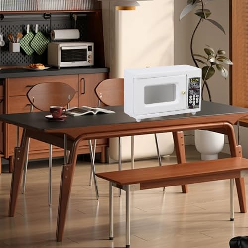 Dilwe Holz 1:12 Puppenhaus Miniatur -Mikrowellenofen, 3PCs, Replikdesign, Fantasievolles Spiel, Mini -K&uuml;chenger&auml;te f&uuml;r Puppenhausdekoration