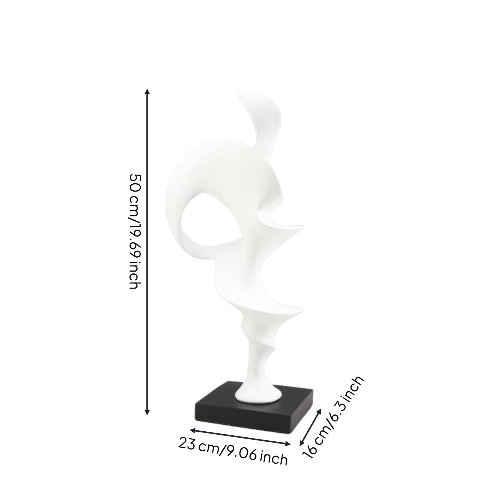 F Fityle Escultura con Líneas Orgánicas Abstracto Escultura Mesa Figura corativa con Base para Salón, Recibidor, Oficina