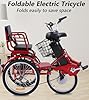 Adult Electric Tricycle Adult Tricycle 3 Wheel Bikes Adults Electric Three Wheel Bike Two-Person Electric Tricycle Large Capacity Basket 48V13AH (red) #5