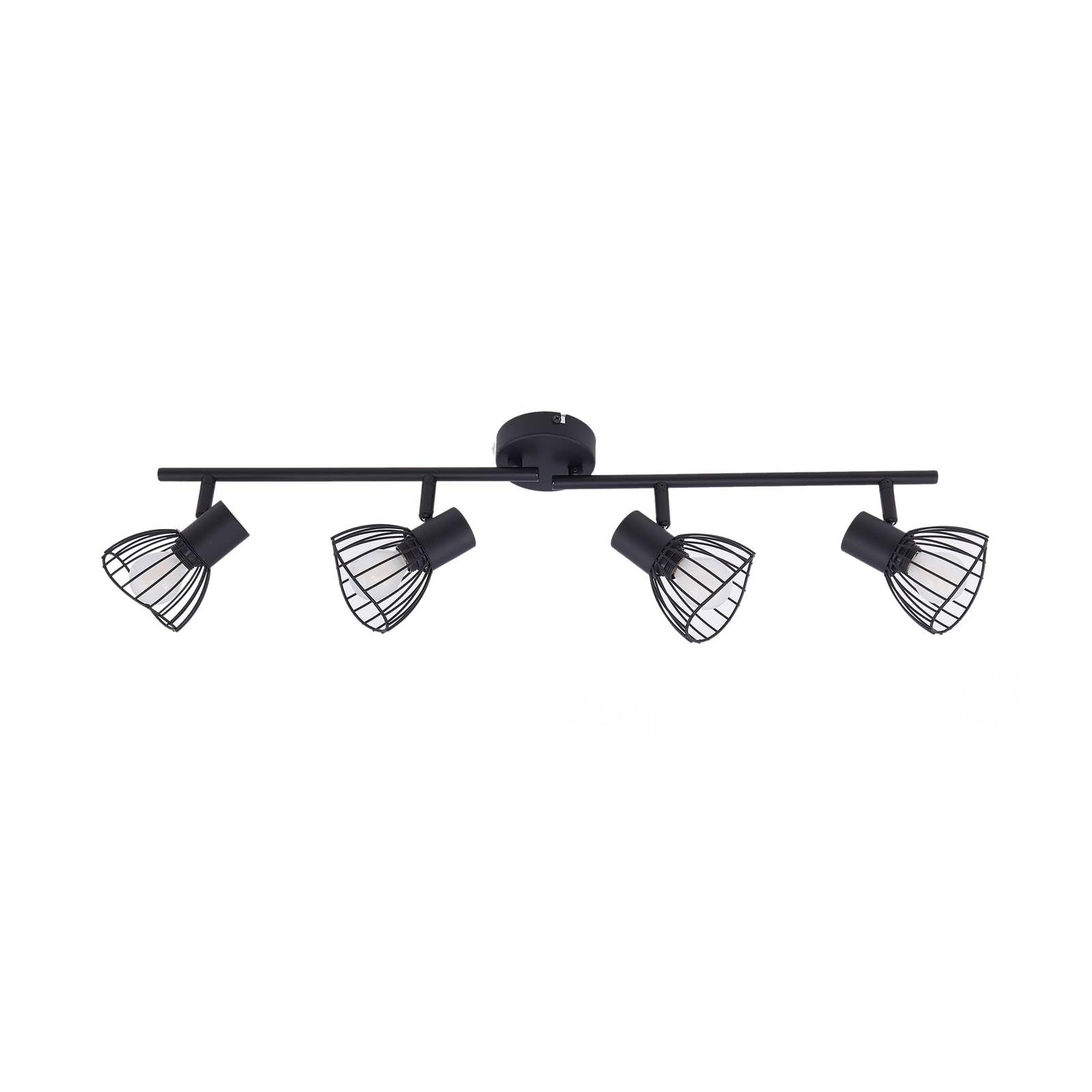 Lindby Black Ceiling Light Piena Dimmable (Modern) In Made Of Metal For E.g. Living Room & Dining (4 Light Sources, E14) From Ceiling Lamp