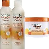  Cantu Pflege für Kinder Sanfte Pflege für Texturiert Haarshampoo+Haarspülung+Haarkur ohne Ausspülen Set 3