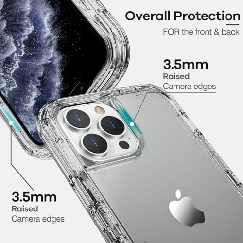 ORIbox Case,Heavy Duty Shockproof Anti-Fall Compatible with iPhone 13 Pro Max and 12 Pro Max, Clear