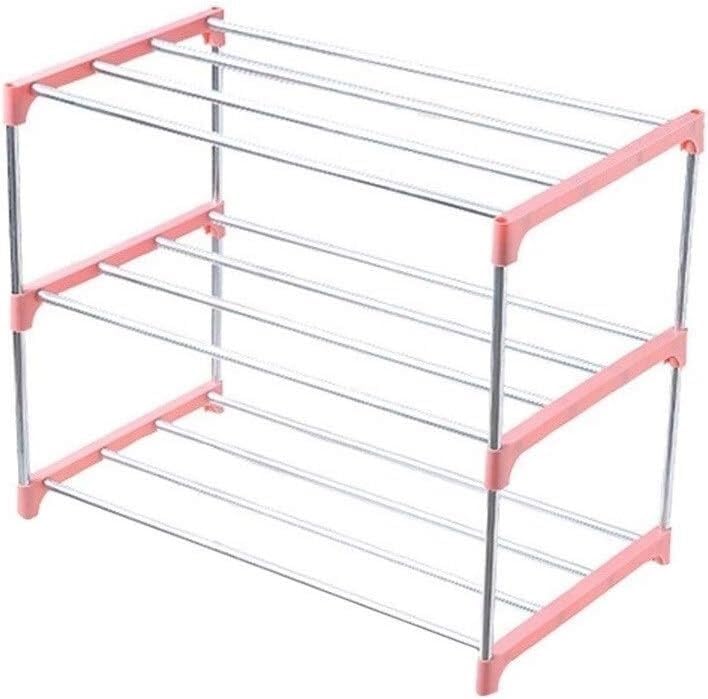Meuble de rangement chaussures rose pour un salon et dortoir ordonné