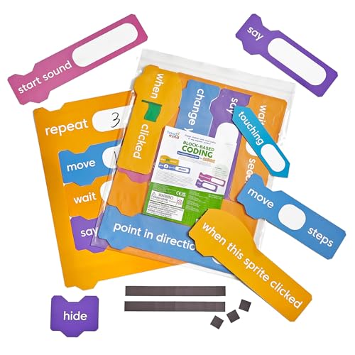 hand2mind Scratch Block-Based Coding Magnetic Demonstration Set, Learn to Code