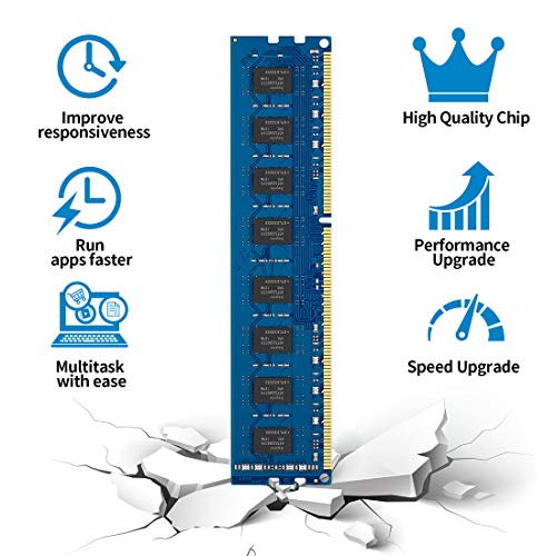 Image of 8GB Kit (2x4GB) DDR3 1333MHz UDIMM 4GB PC3-10600U 2RX8 PC3 1333 DDR3 10600 CL9 1.5V 240-PIN Non-ECC Unbuffered Desktop Memory RAM Module