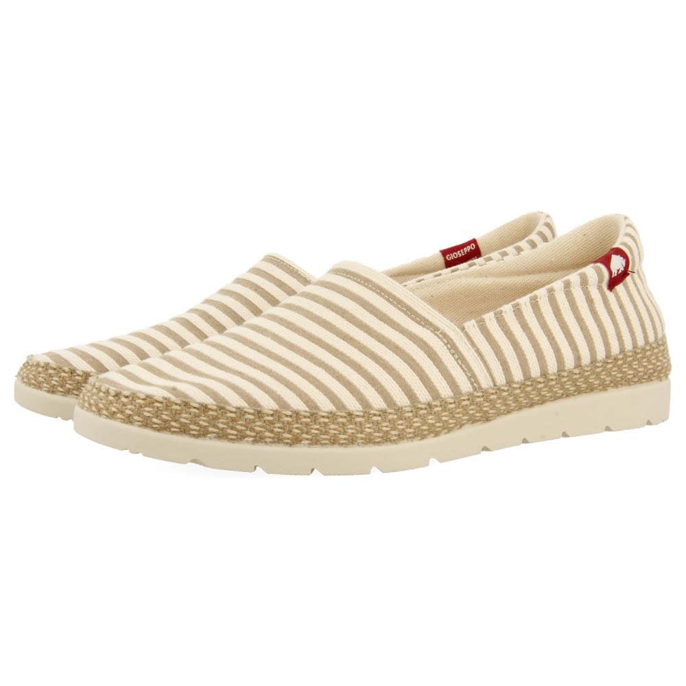 GIOSEPPO PERCHAM Striped Espadrilles, Beige, 10 UK
