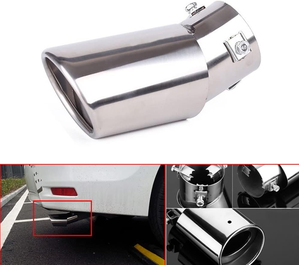 New Car Stainless Steel Exhaust Tail Pipe Tip Tailpipe Muffler Silver for Toyota Corolla Sedan 2004-2010 2012 2013 2014 2015 2016 2017 2018 2019 2020 2021 2022 2023 2024