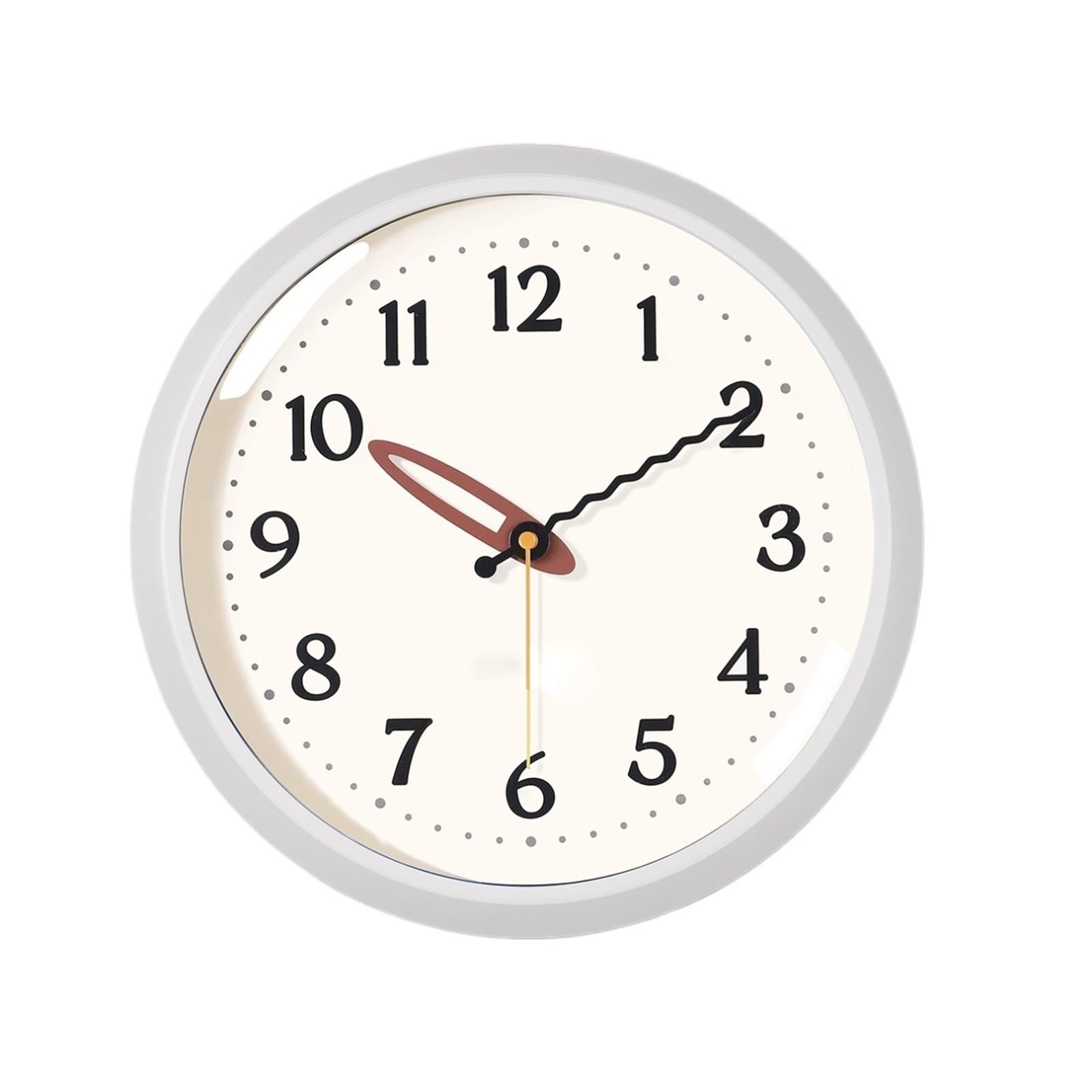 Aioneer Wall Clock Minimalist Wall Clock Silent Battery Powered For Home Use Large Font-White