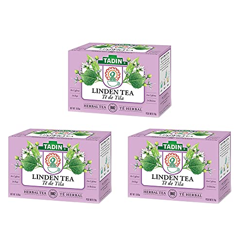 Tadin Linden Herbal Tea. Caffeine Free. 24 Tea Bags. 0.85 Oz. Pack Of 3 #TOP27