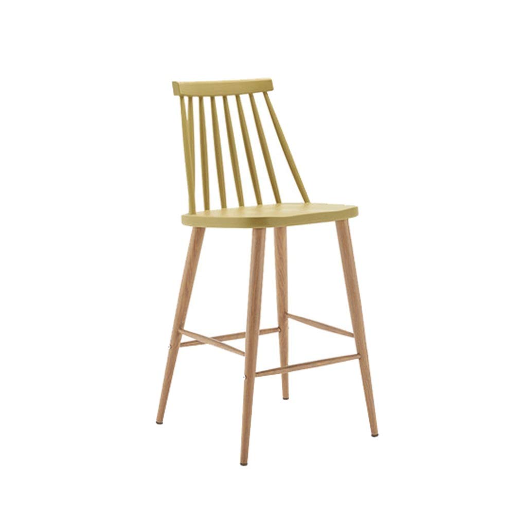 KIDOZIModern dining chairs - Taburete De Bar Eólico Industrial, Silla Alta De Respaldo Para Bar/Hierro Forjado/Red Red Muebles/Cocina/Cafetería Verde 52x47.5x101CM Suitable for living room, bedroom,