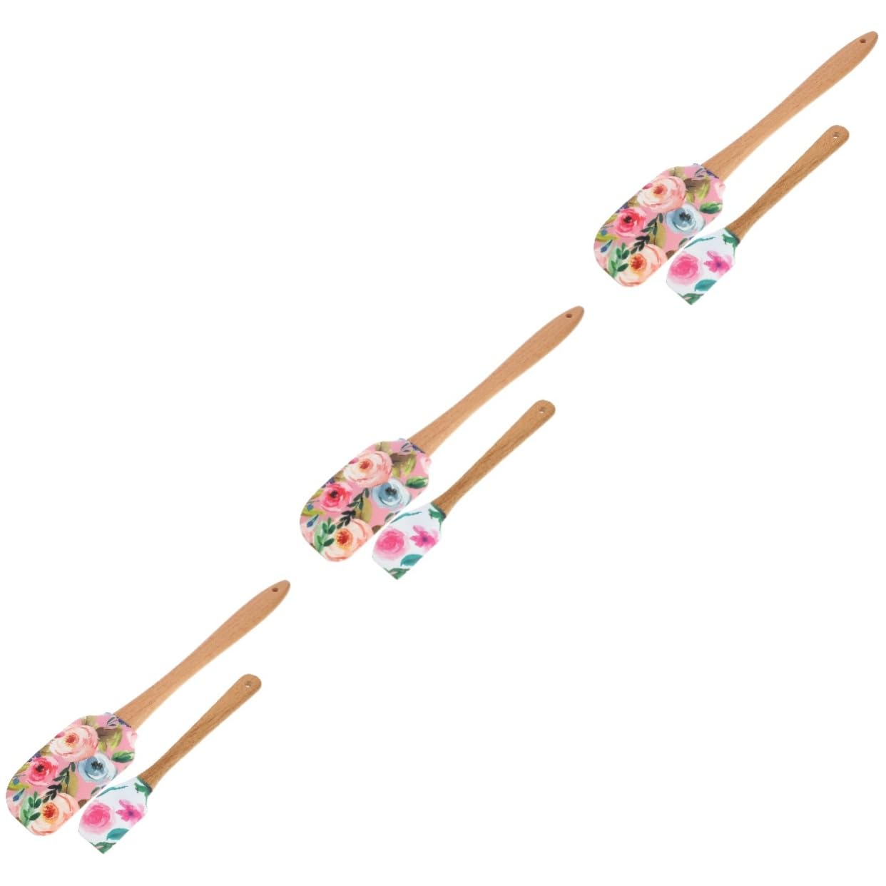Amosfun 3 Set di Raschietto per Mescolare Torte Spatola in Silicone Spatola in Silicone per da Cucina Strumento per La Cottura 2 Pezzi * 3