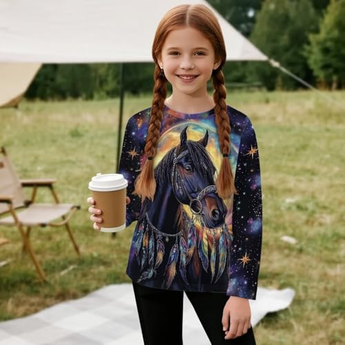 Image of Uourmeti Teens Girls Long Sleeve T Shirts Fall Outfits Boys Active Sportswear Running Tops