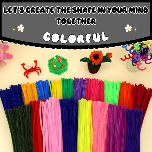 Image of Hssugi Pipe Cleaners, 100PCS Black Pipe Cleaners for Hair | Pipe Cleaners Craft Supplies Bulk Fuzzy Sticks for DIY Hair Locs Art and Craft Projects Home Decoration