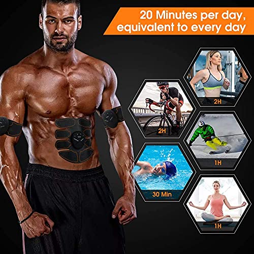 Jojomoon Muscle Toner Abs Training Workout Belt Body Abdominal Toning Gear Waist Trimmer Ab Workouts Intelligent Wireless Fitness Apparatus For Men Women Abdomen/Arm/Leg Home Office Exercise #TOP7