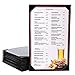 Juvale Hard-Sided Plastic Restaurant Menu Holder - Heavy-Duty Tabletop Holder for Restaurants - Single-Panel Clear PVC Menu Sleeve - Professional Black Binding Server Book - Pack of 12, 7.8