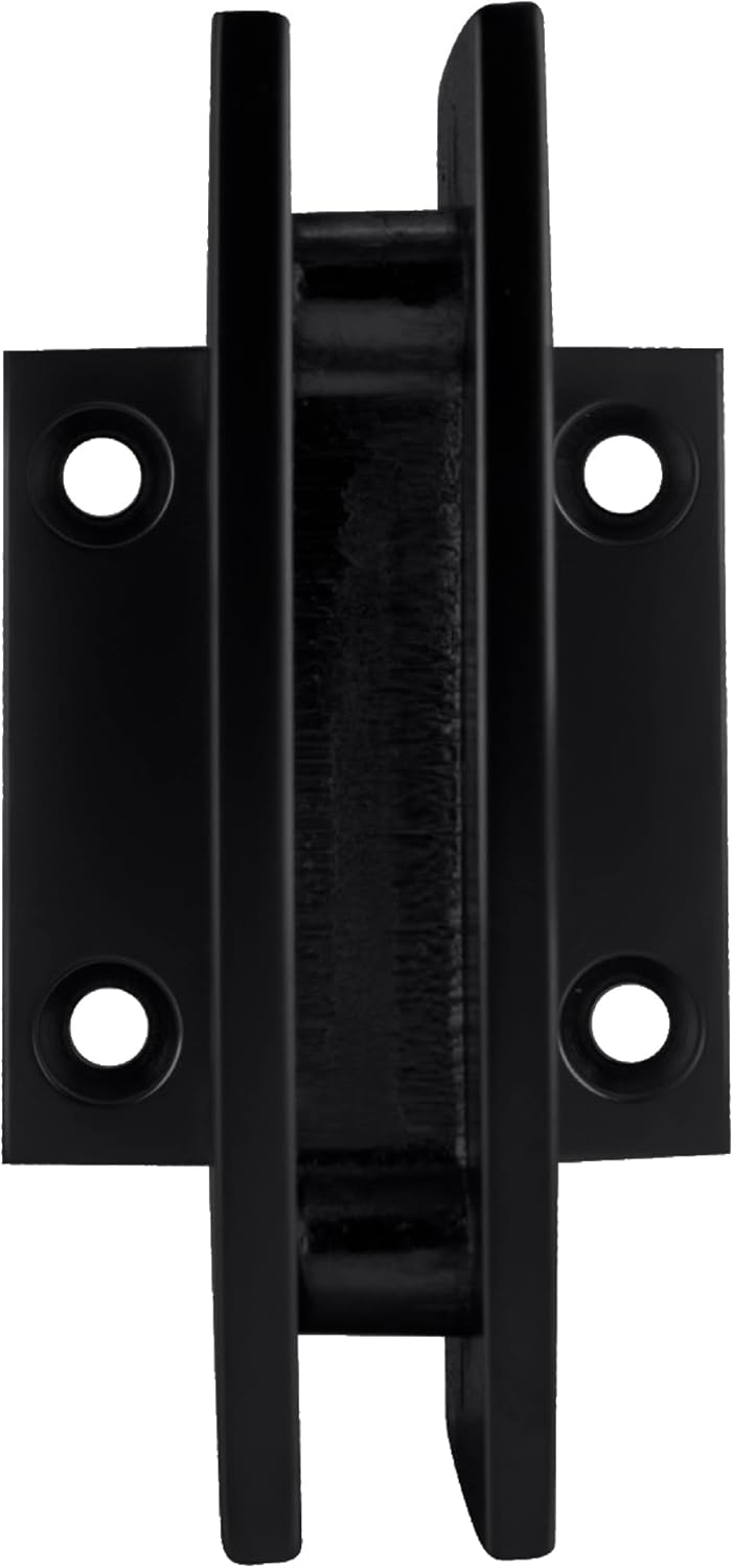 CRL GEN074MBL Matte Black Geneva 074 Series Wall Mount Short Back Plate Hinge