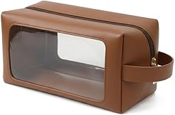 Trousse de Toilette Transparente Femme Voyage – Pochette Maquillage Imperméable pour Voyage, Avion & Week-End – Grande Capacité, Fermeture Éclair Solide