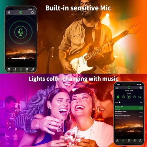 KSIPZE 30m Led Strip Lights RGB Music Sync Color Changing, Led Lights with Smart App Control Remote, Lights for Bedroom Lighting Flexible Home Decoration - Image 3