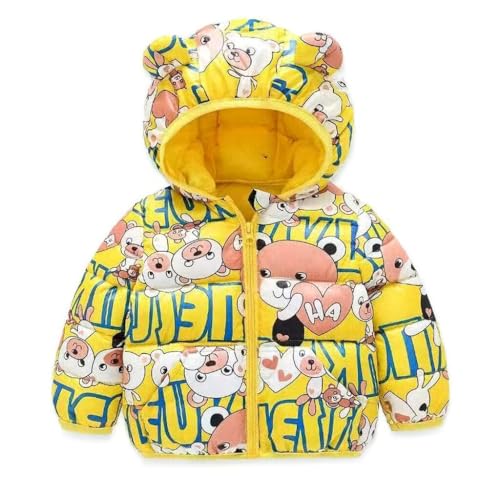 Image of Bold N Elegant Kid's Standard Length Polyester Winter Dinosaur Bomber Jacket Hoodie Puffer Quilted Jacket Coat for Baby Boys and Girls