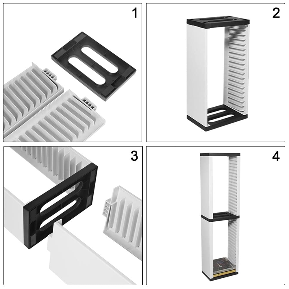 Soporte de almacenamiento multifunción para juegos - Hasta 36 PS5 PS4 Slim/Pro, Xbox One Slim, juegos de conmutación o rayos azules