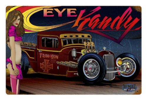 MNI030 Rat Rod Eye Kandy Automotive Vintage Metal Sign