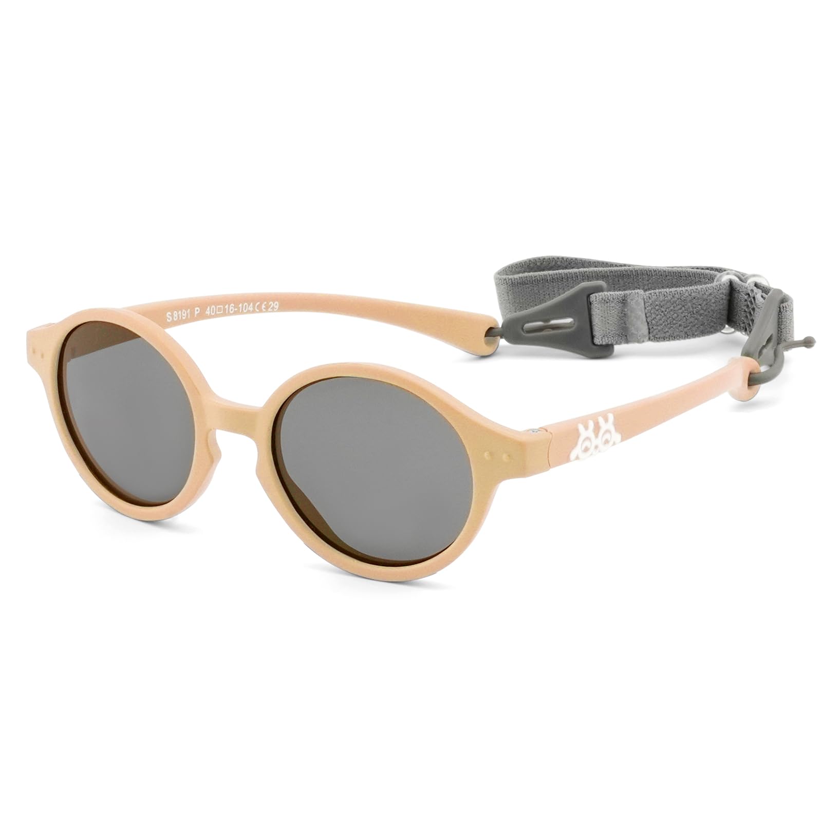 EYEBUDDY Polarized Toddler Baby Sunglasses With Strap - Unbreakable Flexible Infant Boys Girls Sunglasses for Newborns 0-3 Years