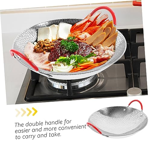 Wok de acero inoxidable con doble asa para cocinar miniatura 7