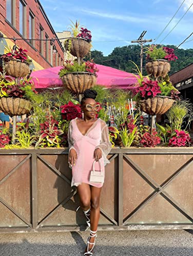 Image of ZileZile Women's Sexy Bodycon Sleeveless V-Neck Ruched Spaghetti Strap Mini Club Dress Pink