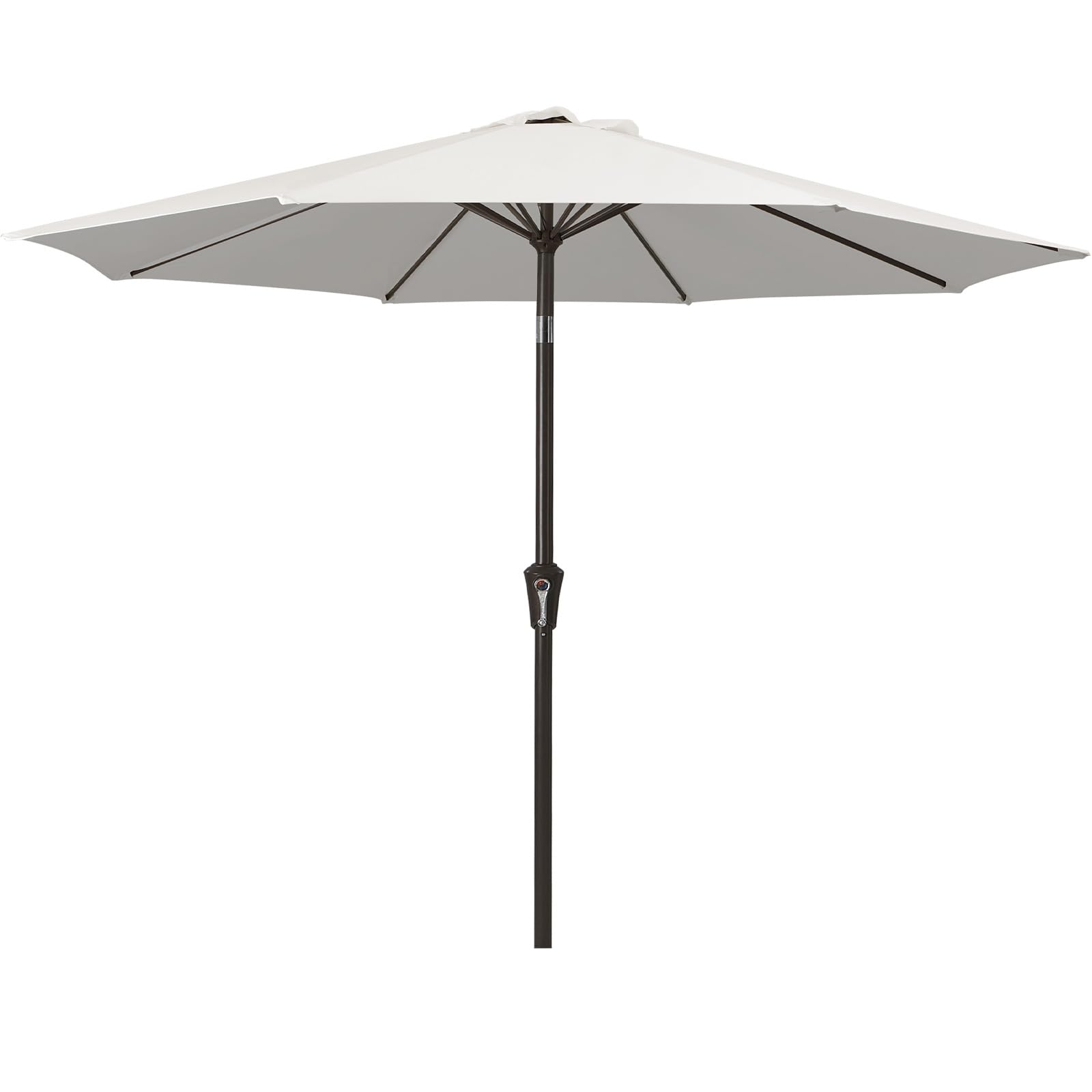 Palawano 2.7M Parasol de Jardin Exterieur Anti UV et Vent, Parasol Terrasse Balcon avec Manivelle pour Café, Jardin, Piscine et Arrière-Cour (Blanc Crème)