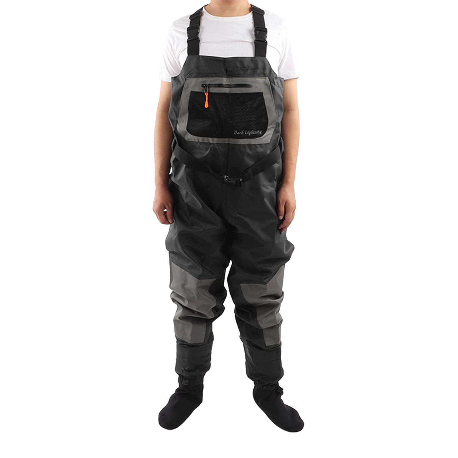 Tyenaza Bootfoot Wathose, Fliegenfischen Wathose Atmungsaktive wasserdichte Strumpffuß Wathose für Erwachsene XXL