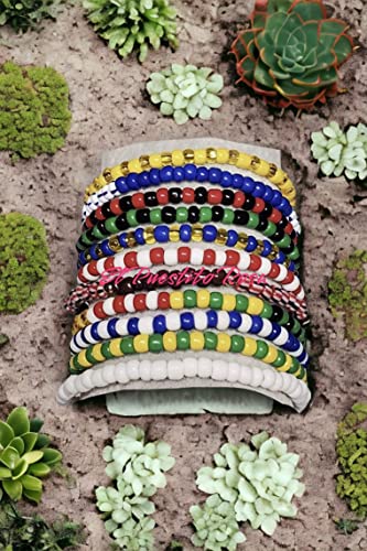 11 pcs Ilde Pulseras Santeria Handmade Unisex Stretch Bracelet Set Iyawo Babablawo Orula Shango Obatala Eleggua Ogun Ochosi Oshun Yemaya Oya San Lazaro Seven African Powers4