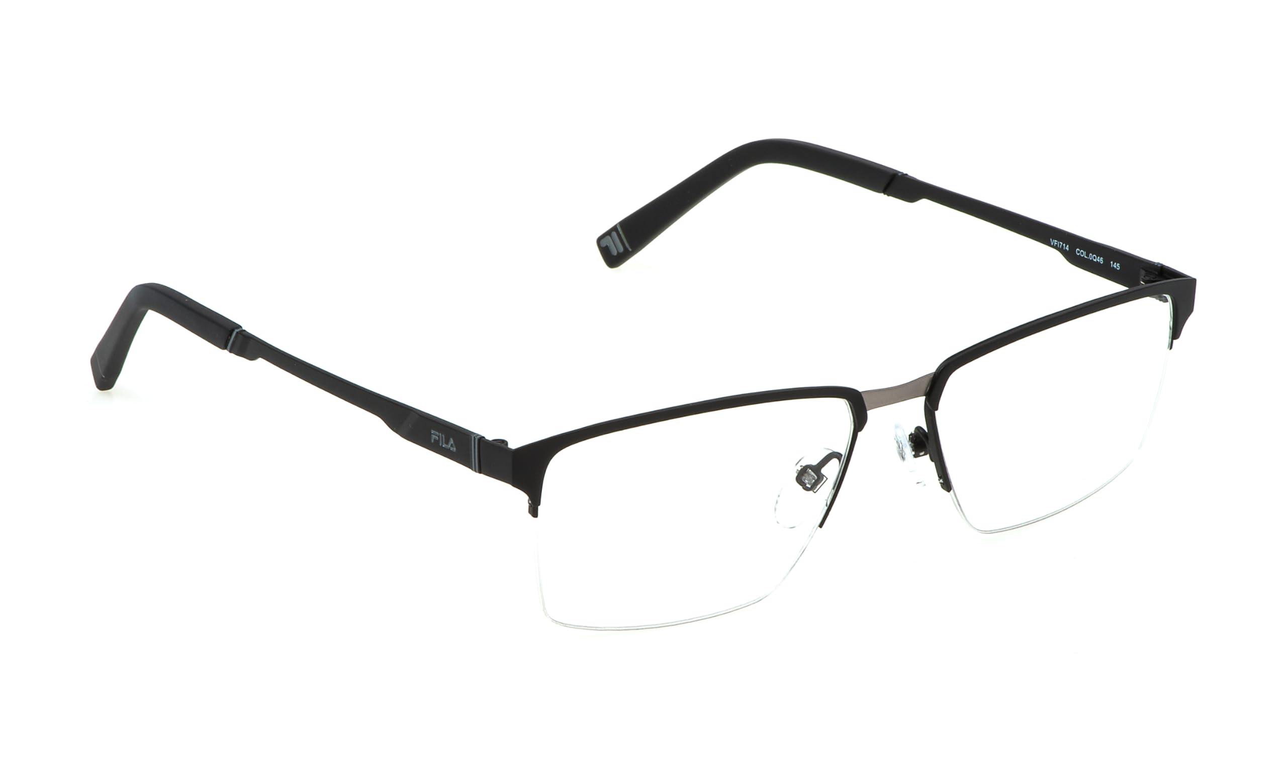 FILA Brille mit Sehstärke für Herren optional mit Sonnenbrillentönung oder Blaulichtfilter, Quadratisch, gefertigt aus Metall (inklusive Brillenetui)