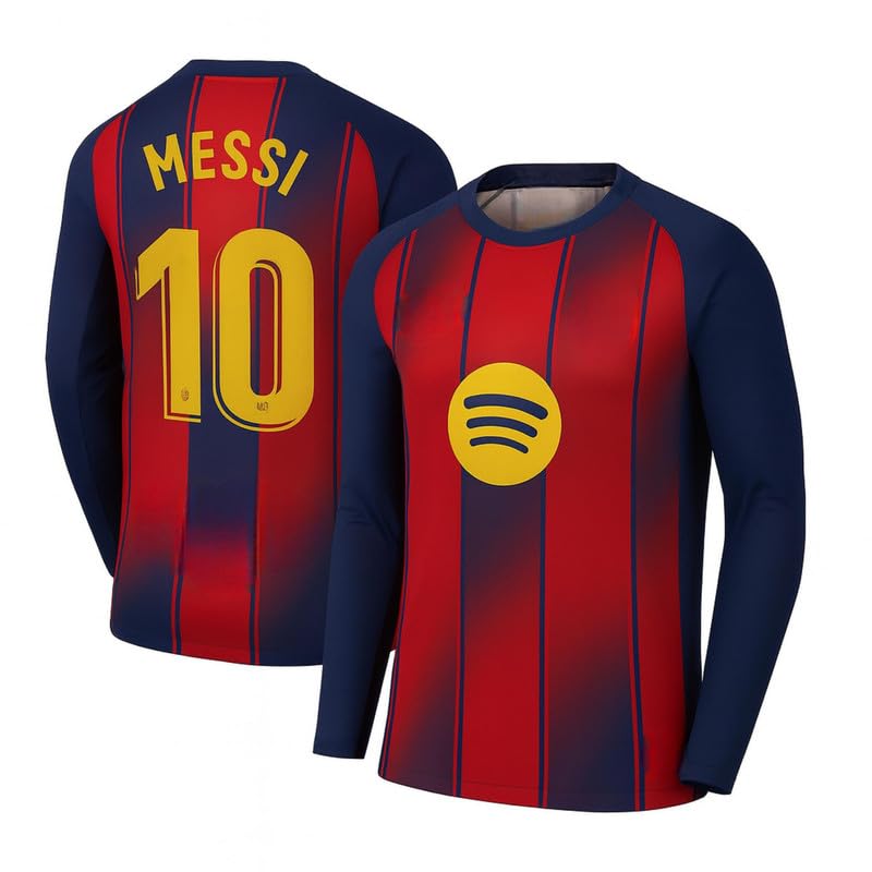 FC Barcelona MESSI 10 ジャージ Barcelona Messi 10 Jersey Full Sleeve (Kids,Men,Boys)(7