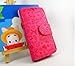 Cute lovely Little Witch Flip Pouch Cover PU Leather Skin Case Cover for Huawei Ascend Y300 U8833 rose